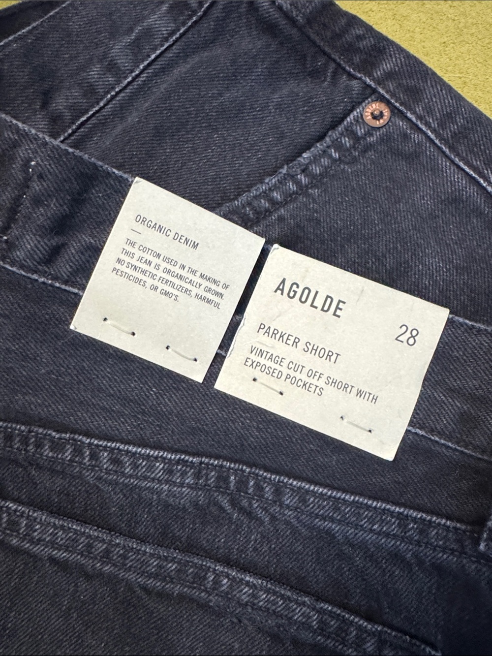 AGOLDE Parker Vintage Cut Off Short Exposed Pockets in Trance Size 28 NWT 168 - Picture 6 of 7